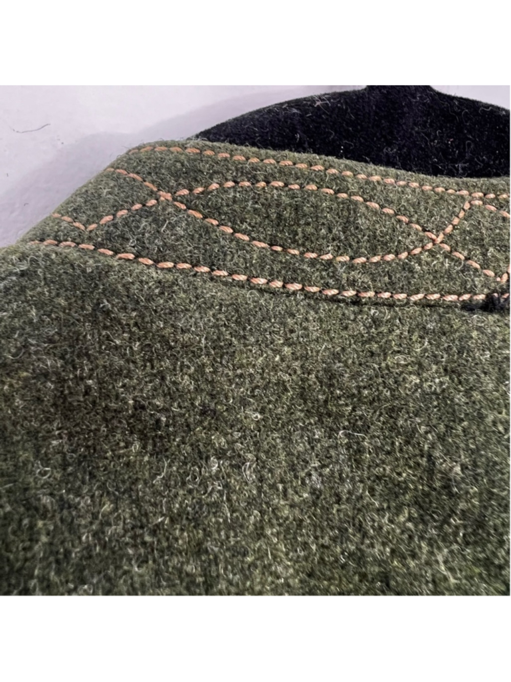 Vtg 80s 90s pure wool loden green tyrol alpinecore fitted waistcoat vest EU 36 - Picture 10 of 17